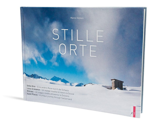 Marco Volken „STILLE ORTE“ Eine andere Reise durch die Schweiz; 128 Seiten, 100 Abb., vierfarbig, 27 x 21 cm, Hardcover, AS Verlag, 44,90 Euro