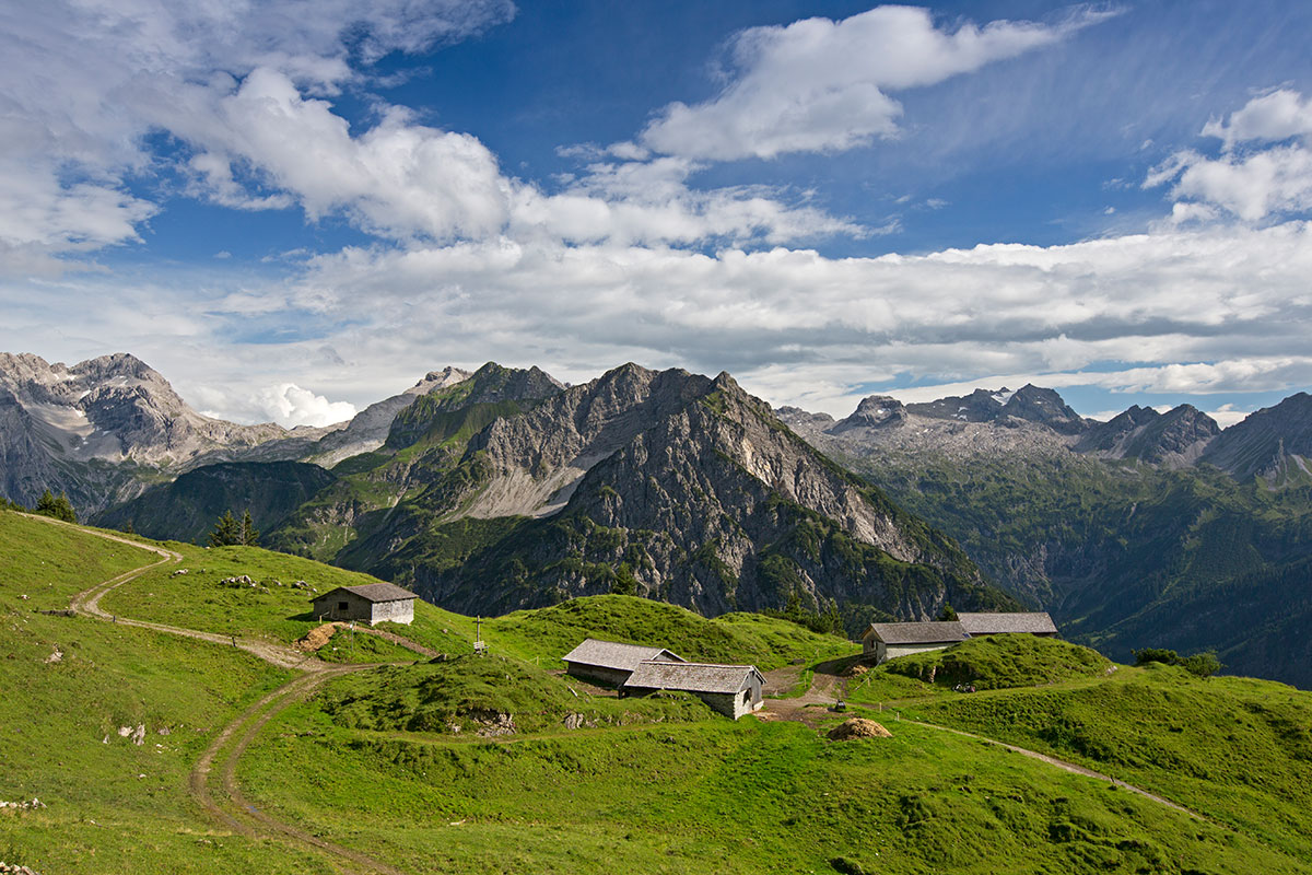 Almen in Österreich Alpe Oberüberlut. Der würzige Alpkäse, den Günter Nigsch auf seiner Alpe herstellt, schmeckt nach Thymian und Rosmarin