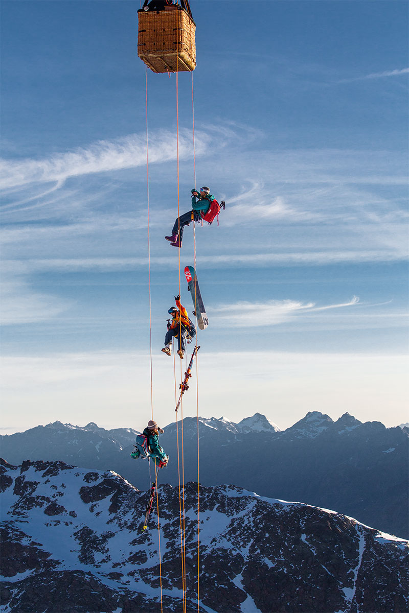 Balloonskiing Heimschnee. „Der Ausstieg ist das Gefährlichste.“, Andreas Gumpenberger, Freerider