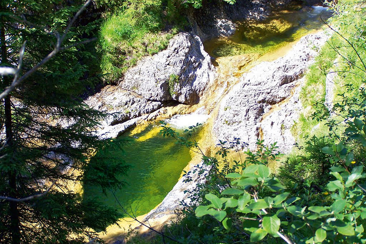 Schronbach Wasserfall. Die fünf schönsten Gumpen der Alpen zum Abtauchen