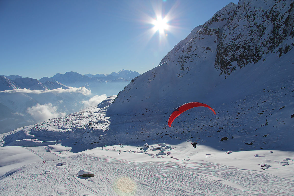 Gleitschirmfliegen in der Aletsch Arena