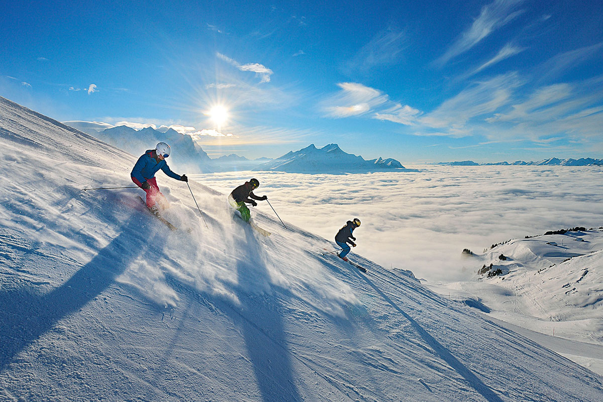 Die Sunshine-Piste am Hasliberg im Berner Oberland – eine der sonnigsten Pisten der Schweiz