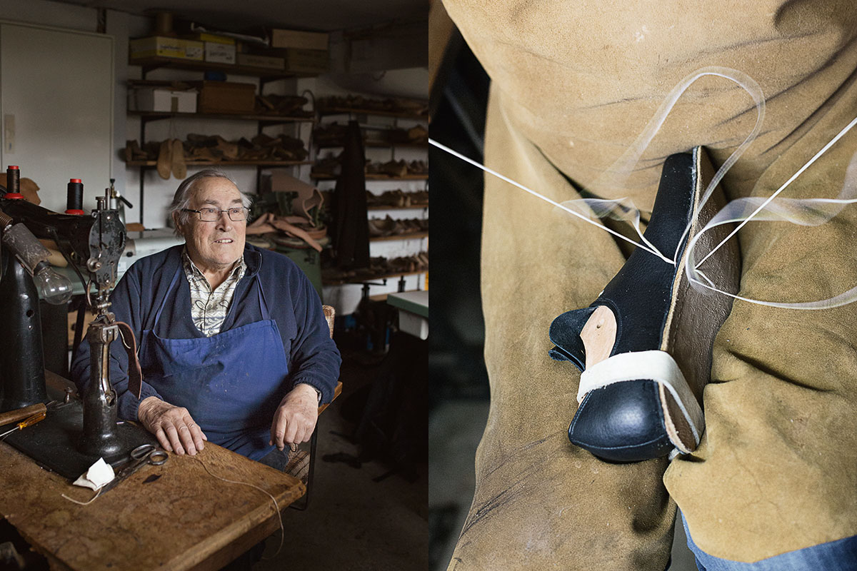 Die Schuster Xaver und Markus Nöß fertigen Haferlschuhe in Handarbeit