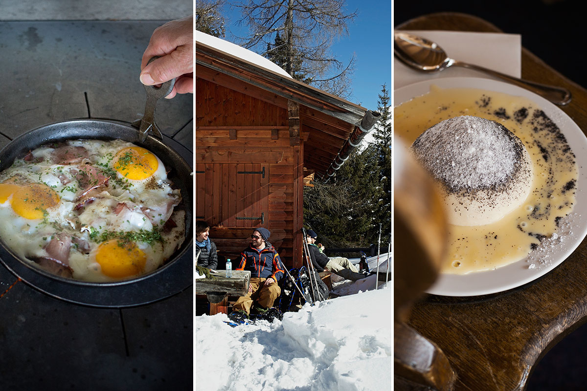 Winterwandern – Wo der Hüttenwirt wartet. Die Stärkung in einer urigen Hütte gehört unbedingt dazu – am ­liebsten mit Klassikern wie Gröstl, Germknödel oder Kaiserschmarrn