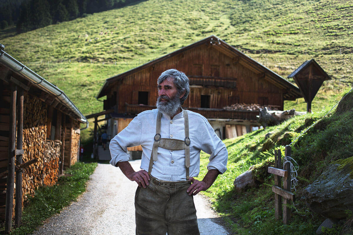 Vier echte Tiroler Naturburschen