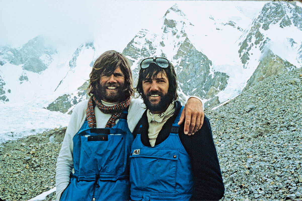 Egal ob Freund- oder Seilschaft: Kammerlander auf einer der vielen Touren mit Reinhold Messner