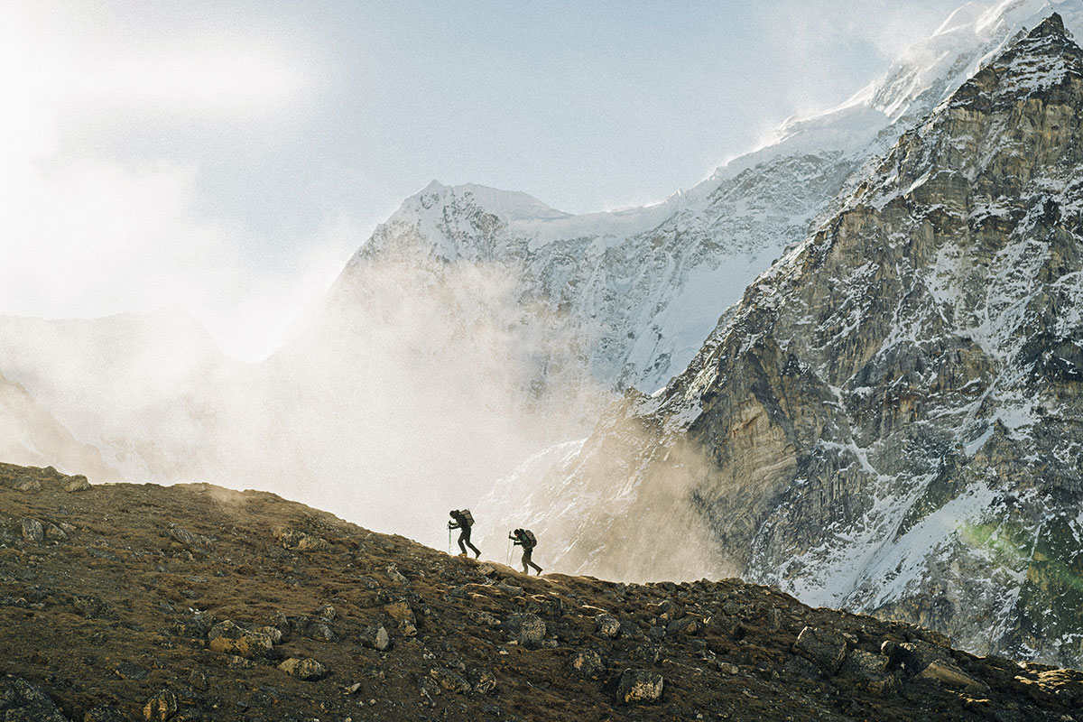 Teamarbeit: Mit Alex Blümel gelingt Auer die erste Begehung der Nordwand am Gimmigela Ost