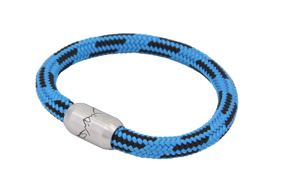 Fjella Bergseil-Armband Hellblau Schwarz