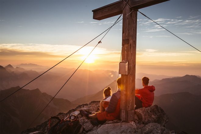 Sonnenaufgang auf dem Gipfel