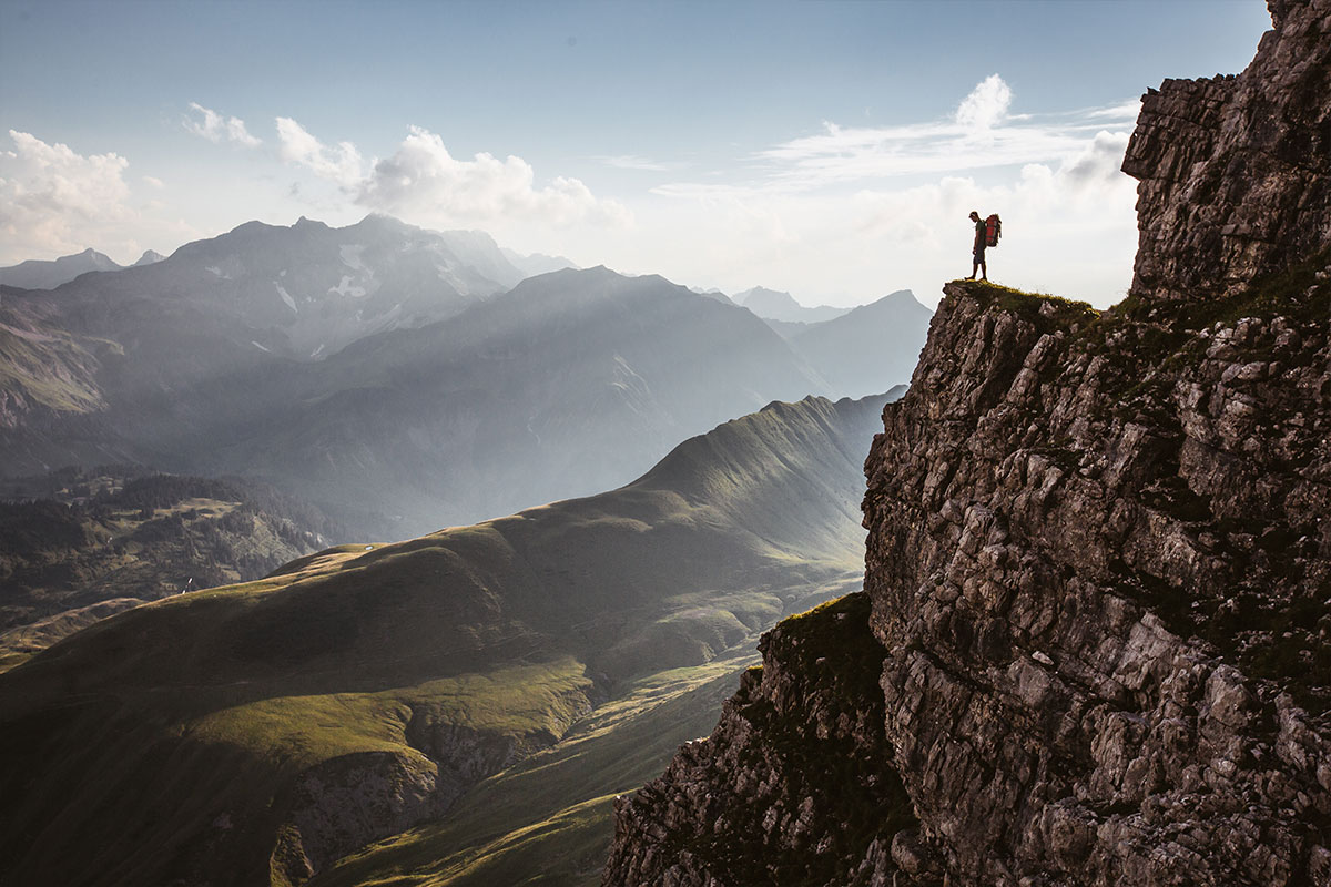 Ein sensationellen Ausblick über die Bergwelt 