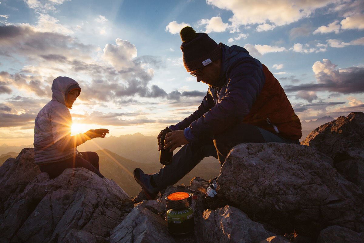 Sonnenaufgang am Großen Widderstein (2.533 m). © Warth-Schröcken/Stiphout