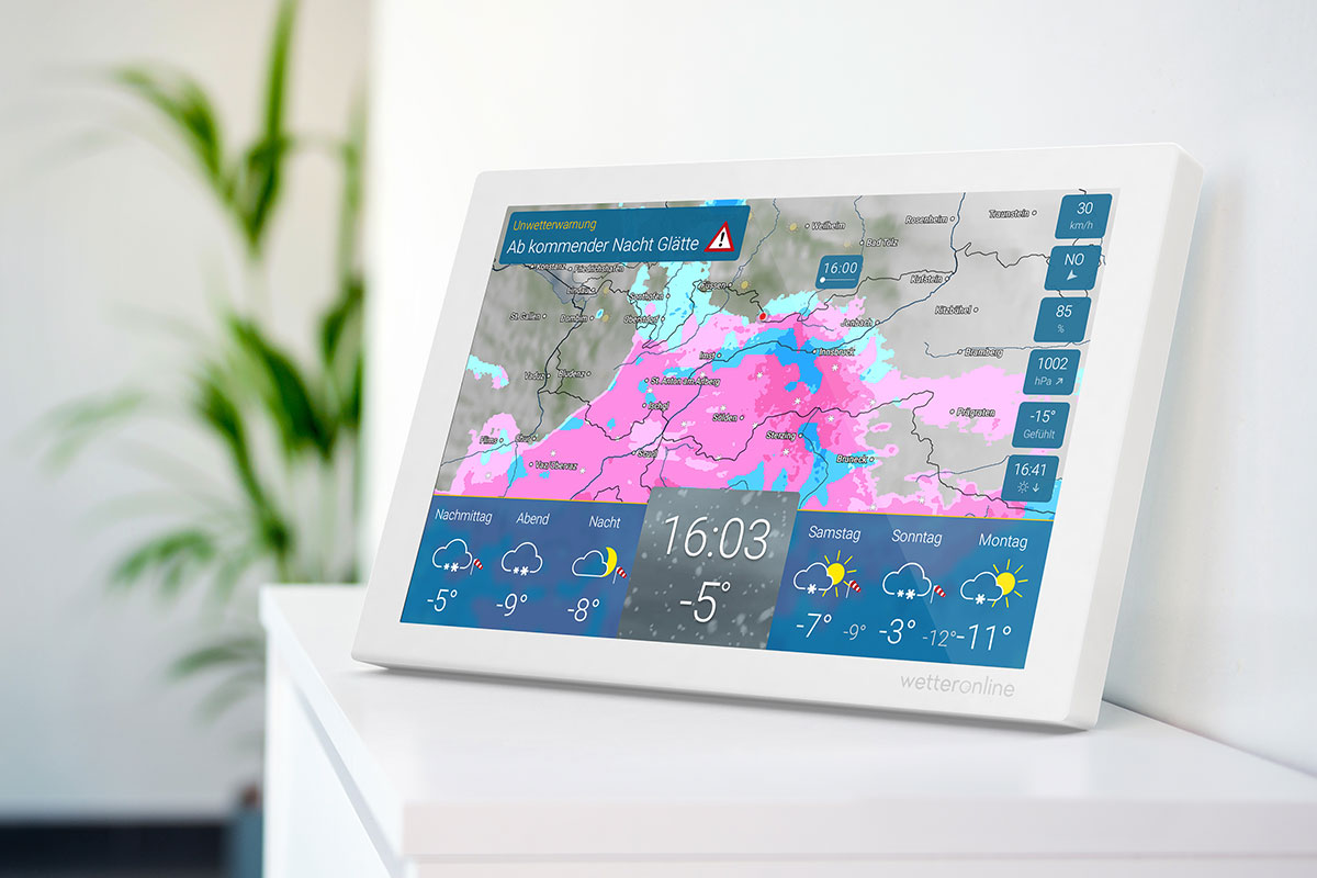 Ob ein großer Temperaturunterschied zwischen Tag und Nacht bevorsteht, zeigt ein Blick auf die neue Wetterstation wetteronline home.