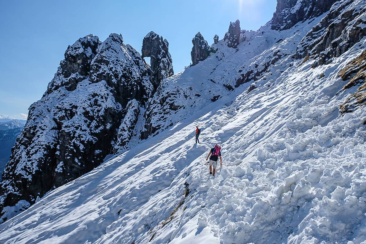 Eine landschaftlich reizvolle Bergtour über die Brunnenkopfhütte hinauf zur Großen Klammspitze bis zum Feigenkopf