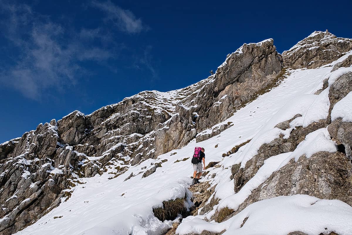 Eine landschaftlich reizvolle Bergtour über die Brunnenkopfhütte hinauf zur Großen Klammspitze bis zum Feigenkopf