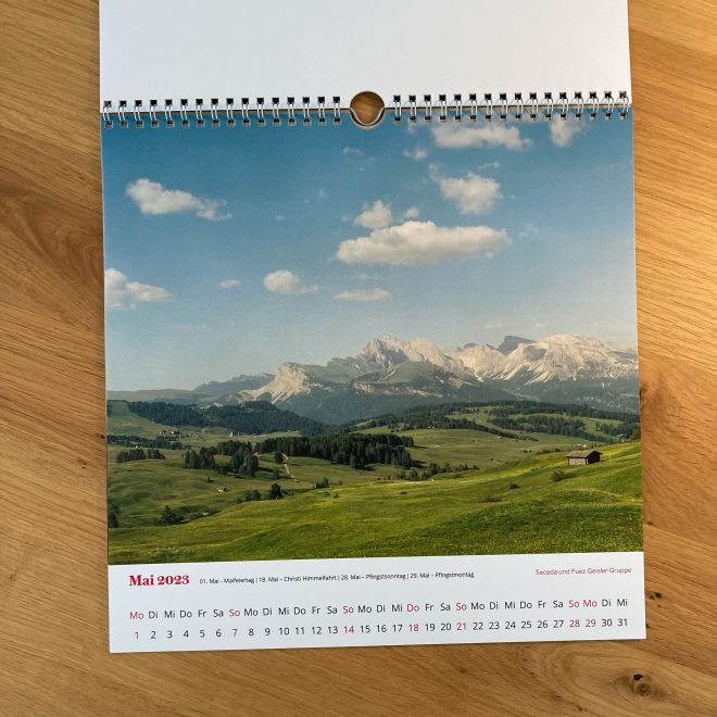 Kalender Seiser Alm 2023 A3 Quadrat