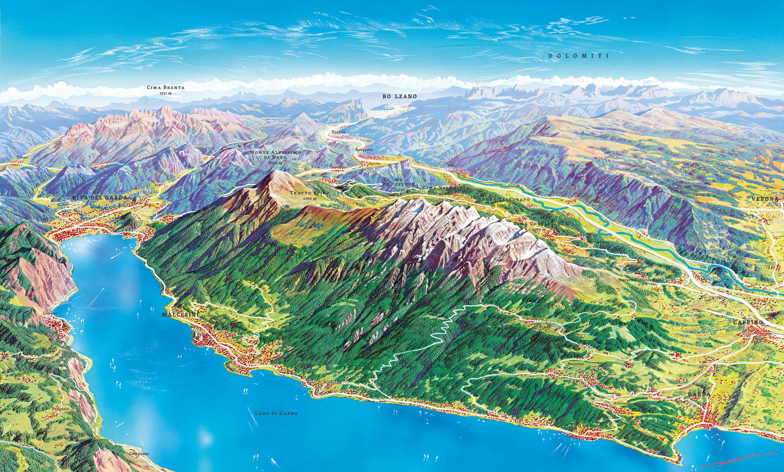Monte-Baldo, Gardasee-Voralpen. © Heinz Vielkind, Cormar Publisher.