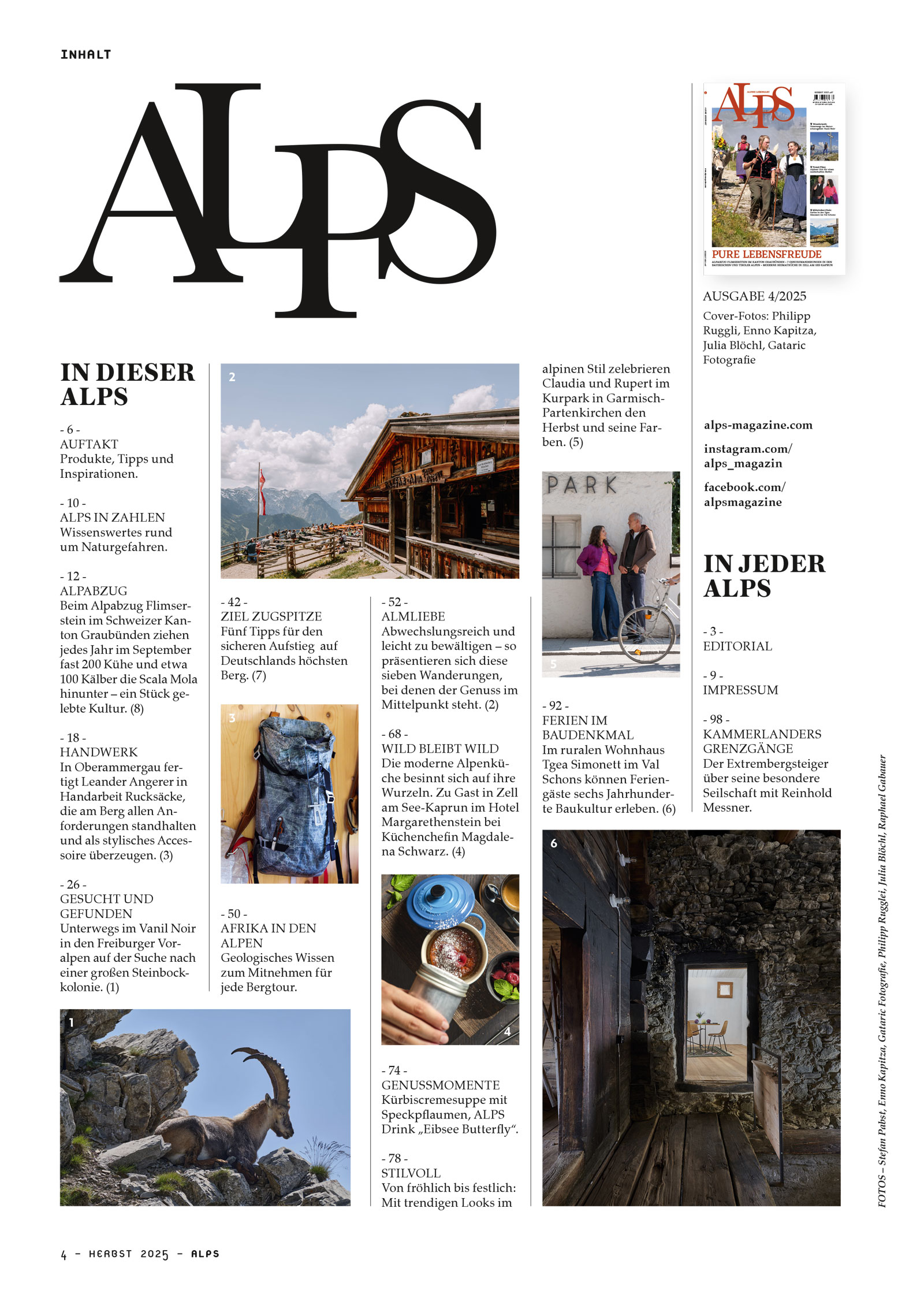 Alps #67 Herbst 2025 Inhalt
