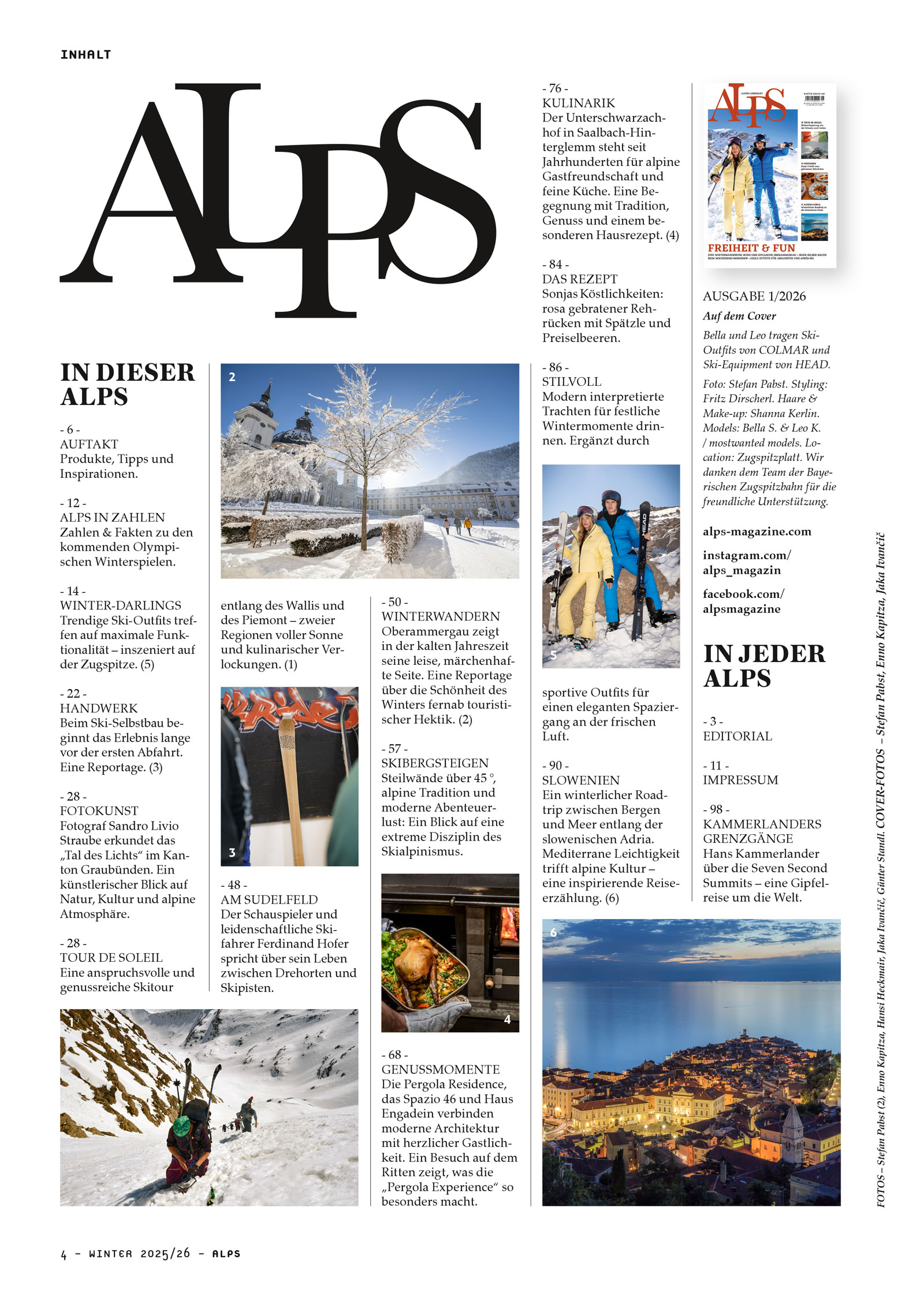 Alps #68 Winter 2025/26 Inhalt
